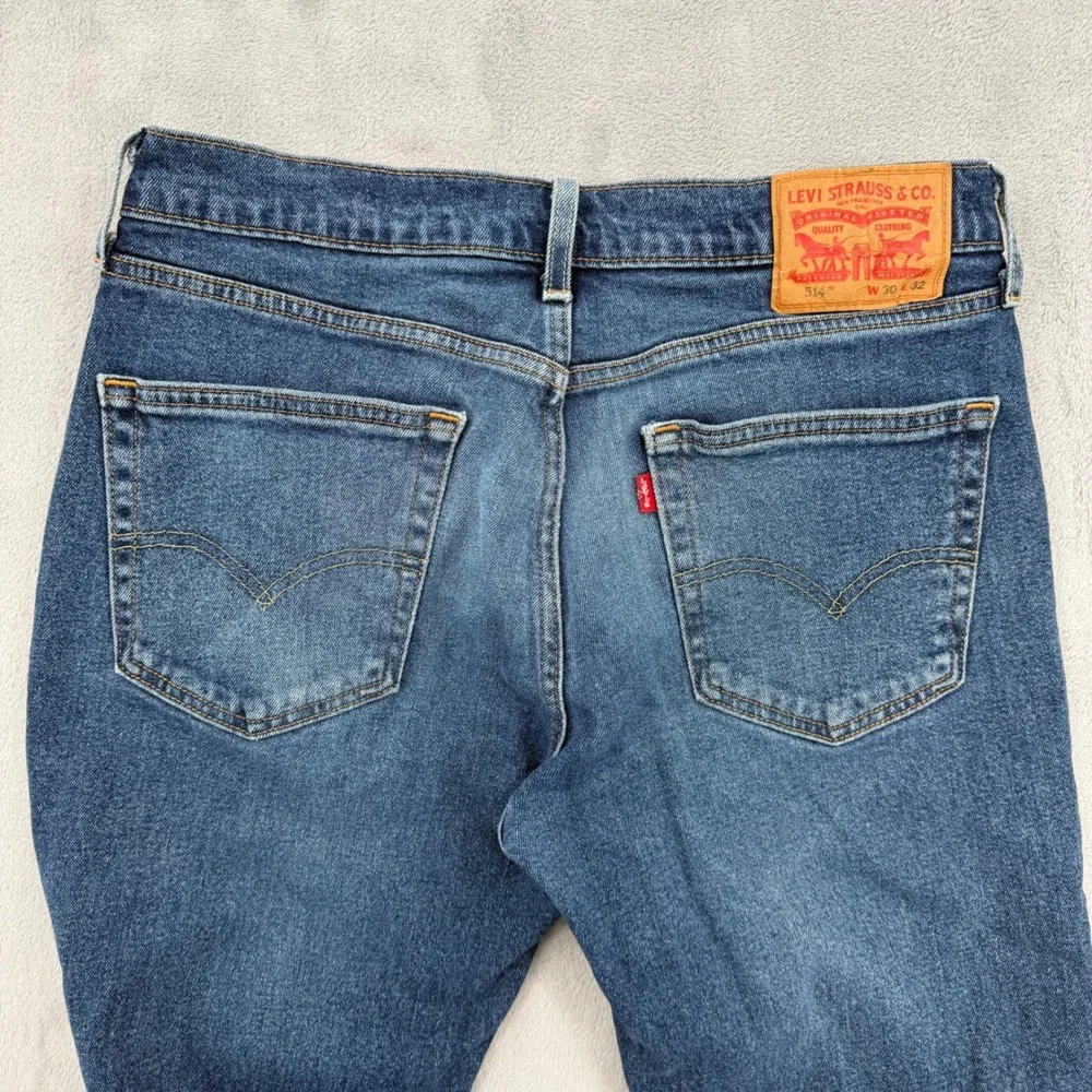 Levis 514 Mens Straight‎ Fit Jeans Dark Wash Straight Leg Size W30 L32 - Picture 14 of 16
